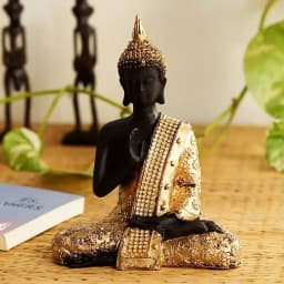 Handcrafted Meditating Lord Buddha Polyresin Idol 1