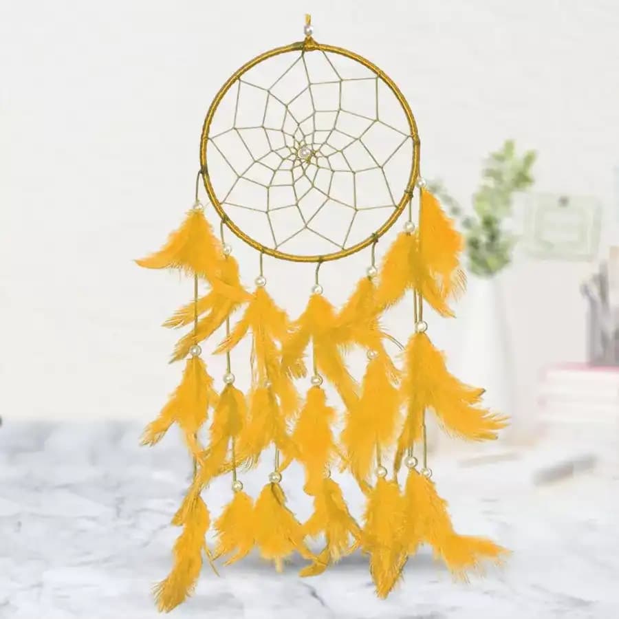 Handmade Beaded Dreamcatcher Feng Shui Showpiece