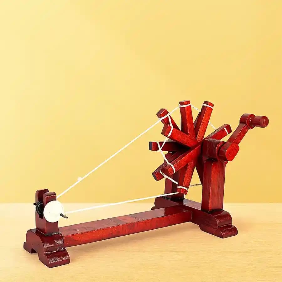 Elegant Wooden Gandhi Charkha Showpiece