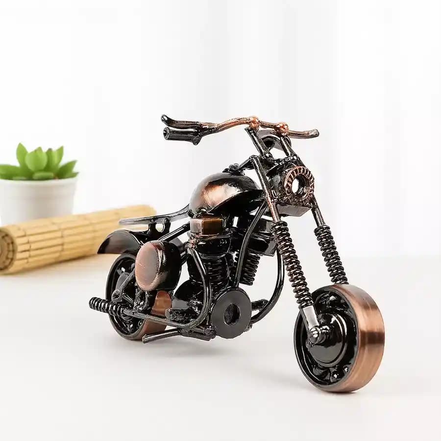 Stunning Miniature Vintage Metal Motor Bike