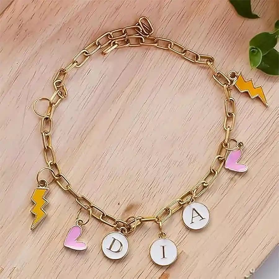 Beautiful Customized Charm Name Bracelet