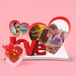 Amazing Heart Shaped Photo Frame with Homemade Chocolates 1