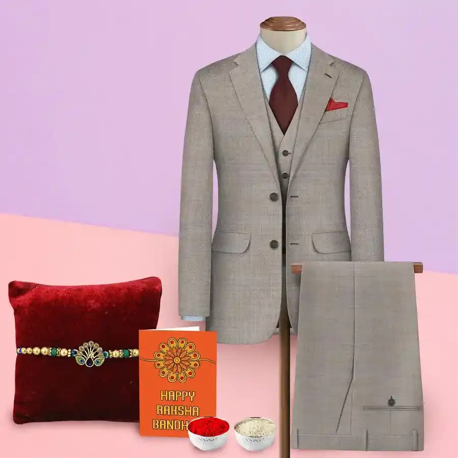 Elegant Suit Length from Raymonds with Complimentary Festive Essentials