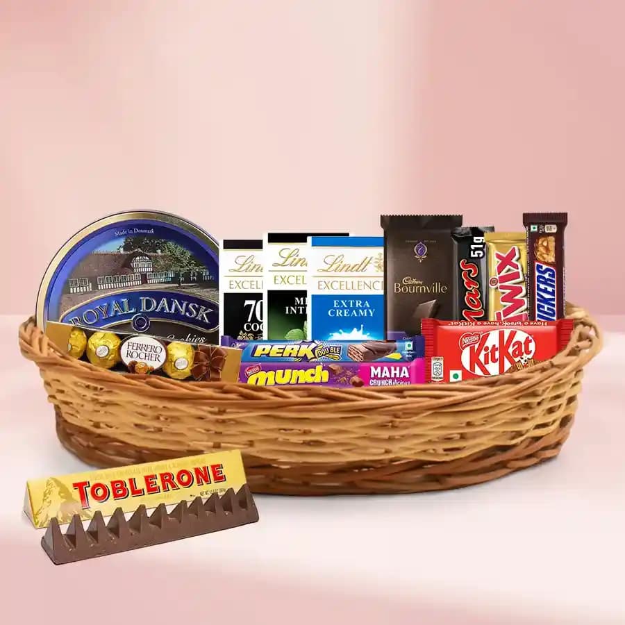 Wonderful Party Special Chocolate Hamper Basket