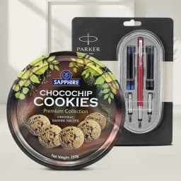 Elegant Calligraphy Gift Set with Gourmet Cookies 1