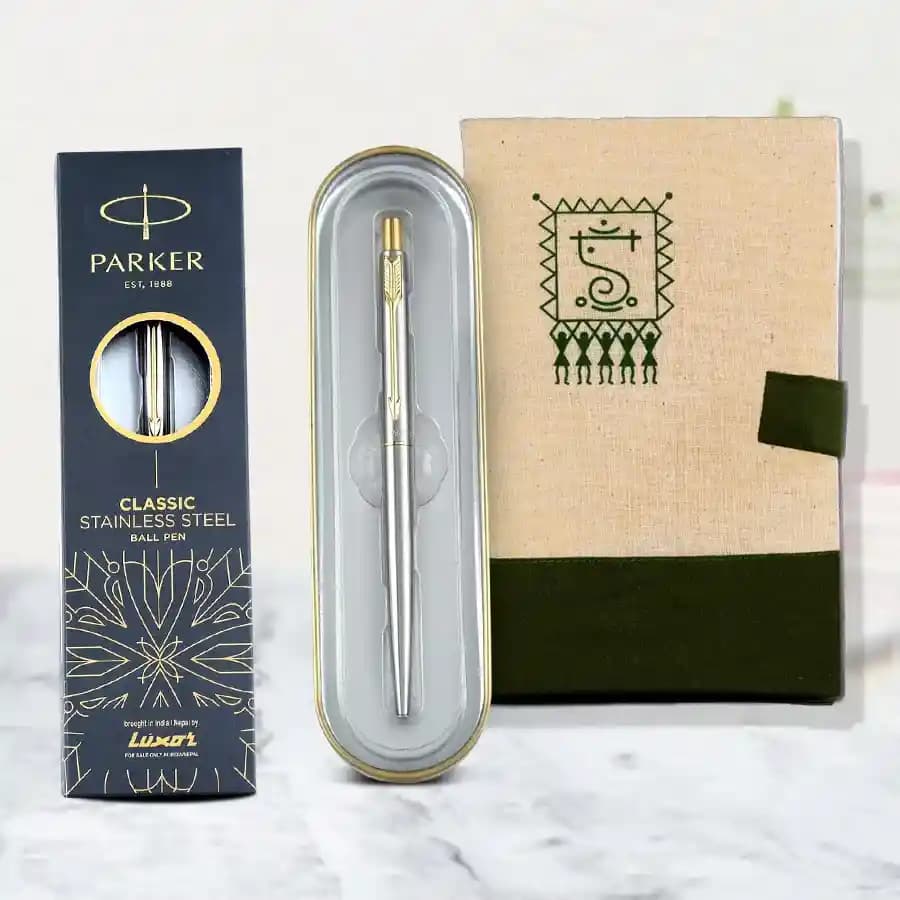 Sophisticated Silver Parker Ballpoint Gift Set