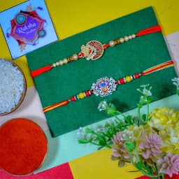 Holy Ganesh n Sreenath Ji Rakhi Combo 1