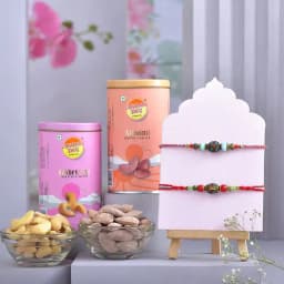 Deluxe Rakhi N Roasted Nuts Combo 1
