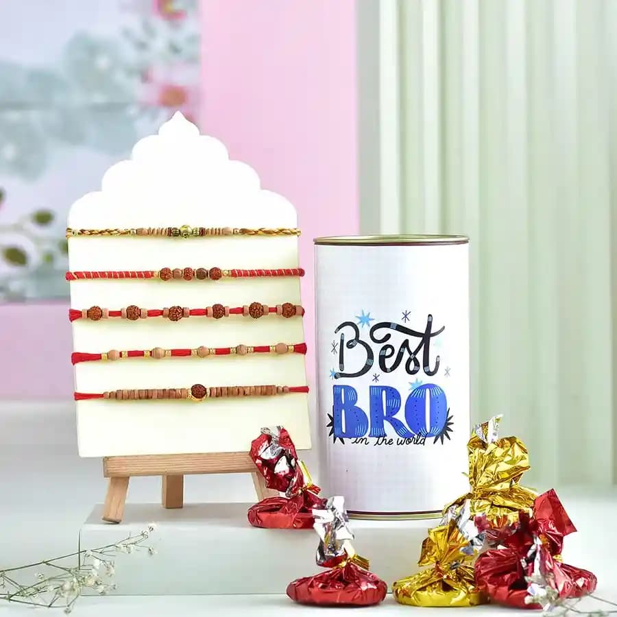 Trendy Rakhis Set N Handmade Chocolate Bliss