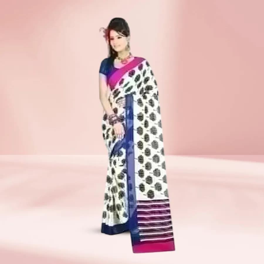 Spectacular Faux Georgette Printed Saree