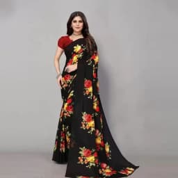 Marvelous Faux Gorgette Printed Saree 1