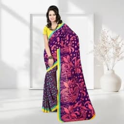 Blossoming Beauty Faux Georgette Saree 1