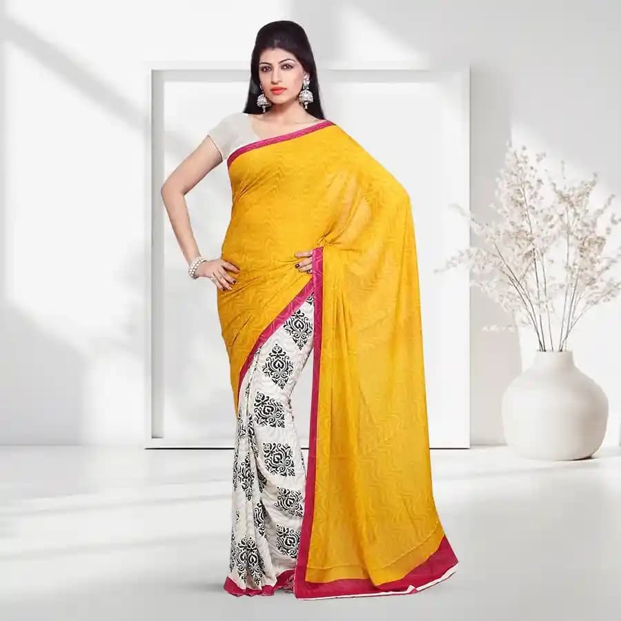 Sweetly Simple Faux Georgette Saree