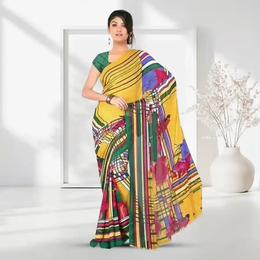 Nifty Glow Chiffon Saree