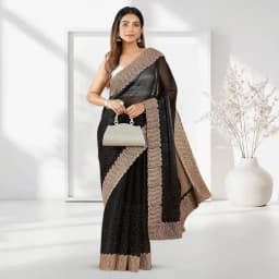 Exclusive Glitz Net Chanderi Saree 1