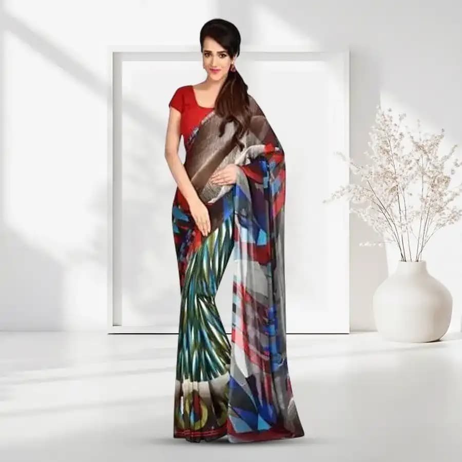 Marvelous Dani Georgette Printed Saree