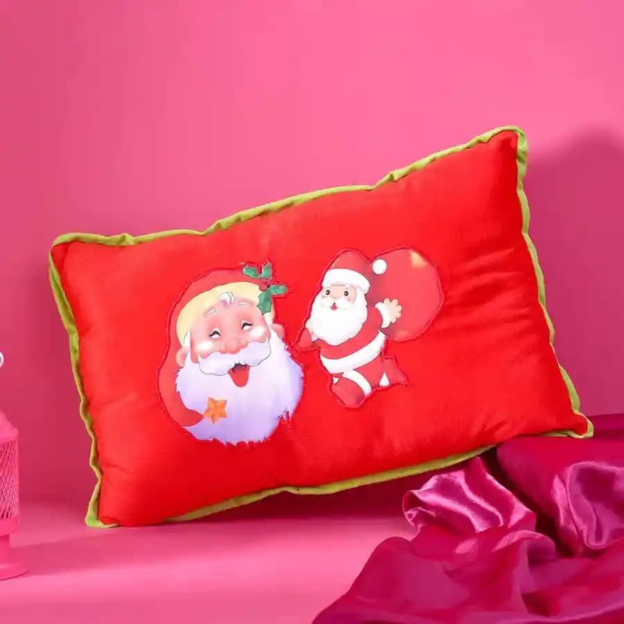Cheerful Santa Decorative Pillow