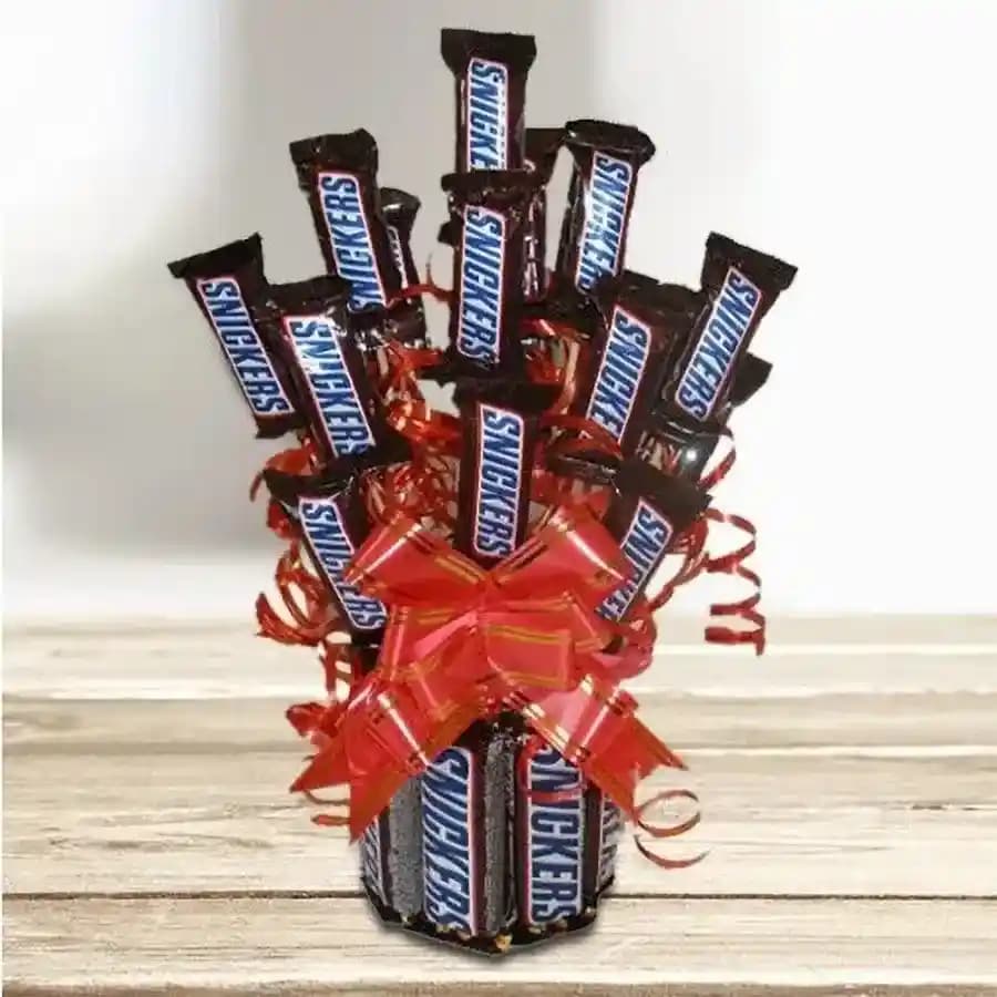 Delightful Chocolate Bouquet of Sinckers Bar
