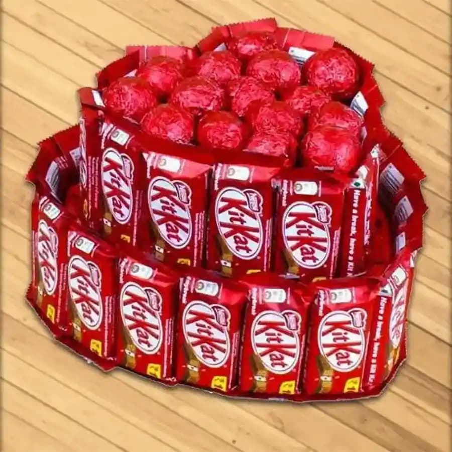 Amazing Heart Shape Arrangement of Chocolates