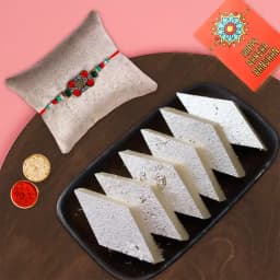 Delicious Haldiram Badam Katli with Complimentary Rakhi Set for Rakshabandhan 1
