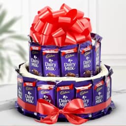 Marvellous 2 Tier Arrangement of Cadbury Dairy Milk Chocolates 1