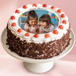 Classic Round Shape Black Forest Photo Cake 1