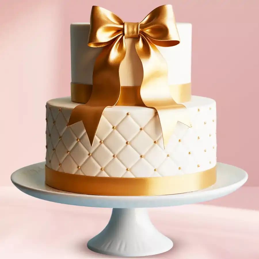 Magnificent 2 Tier Chocolate Fondant Cake