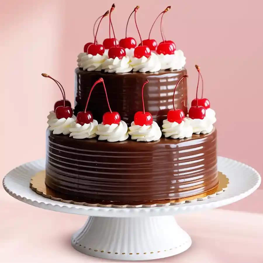 Irresistible 2 Tier Eggless Chocolate Cake