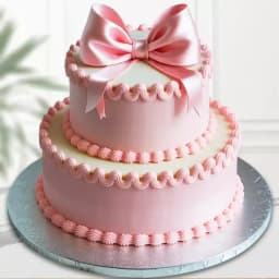 Luscious 2 Tier Eggless Strawberry Cake 1