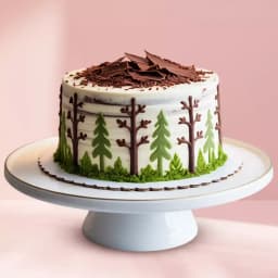 Delectable Eggless Chocolate Cake with Cactus Decoration 1