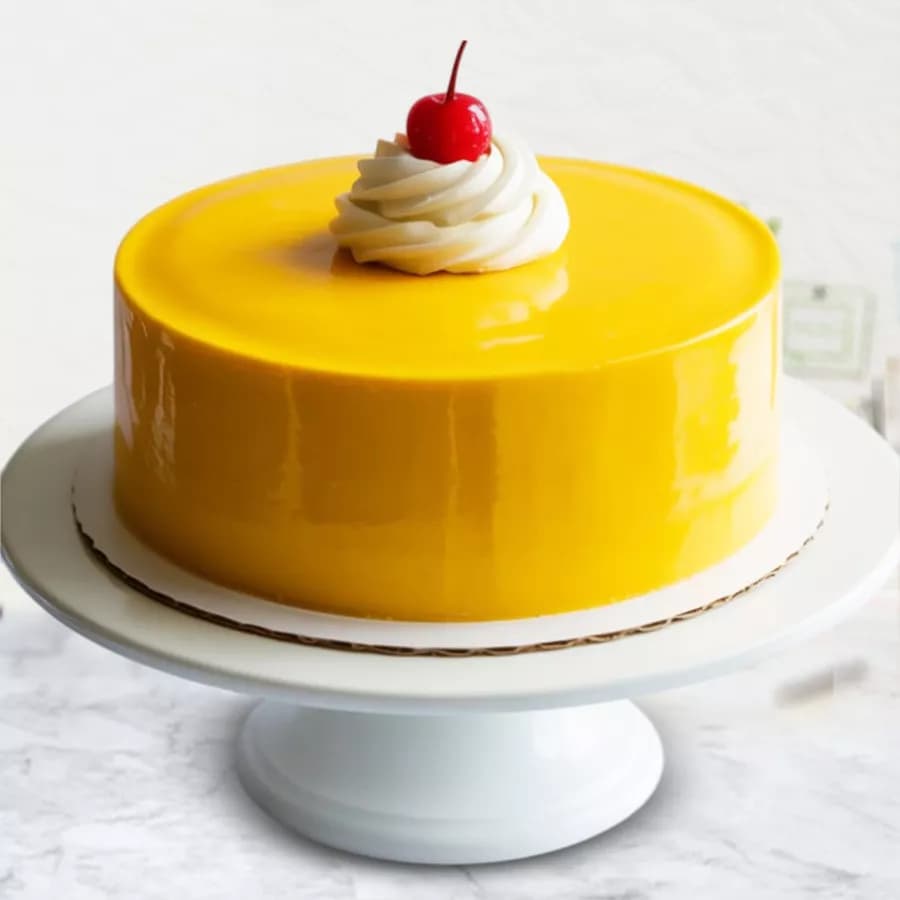 Classic Eggless Mango Cake