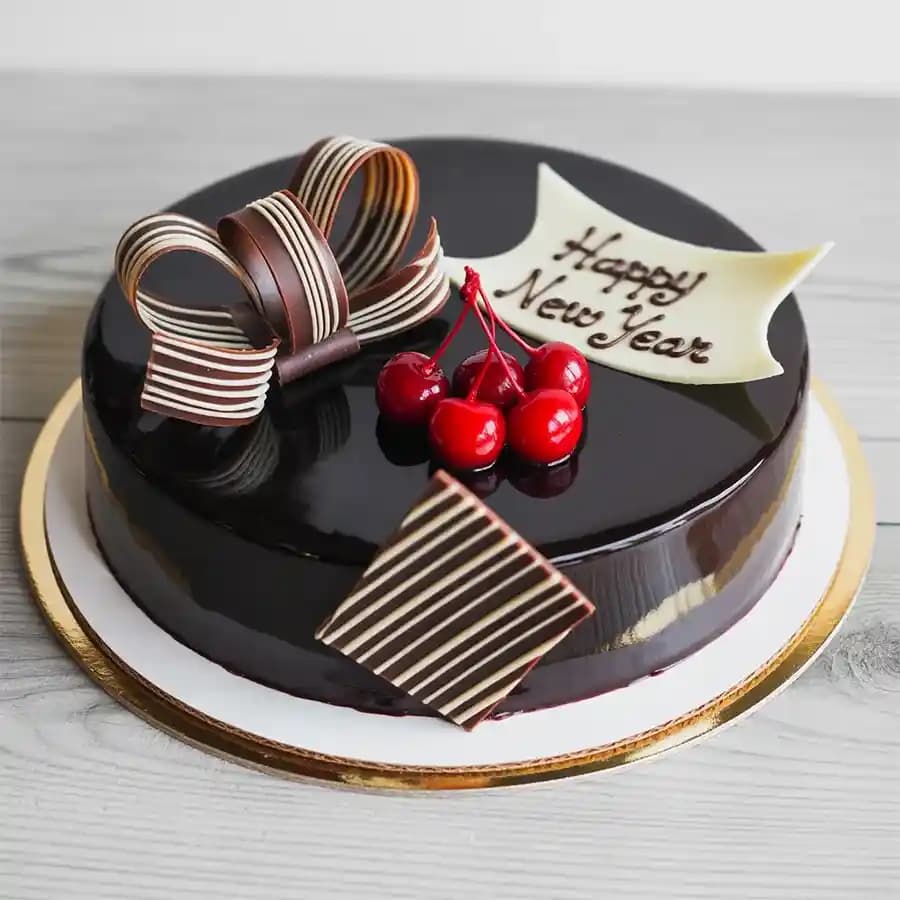 Delicious Dark Chocolate Truffle Cake
