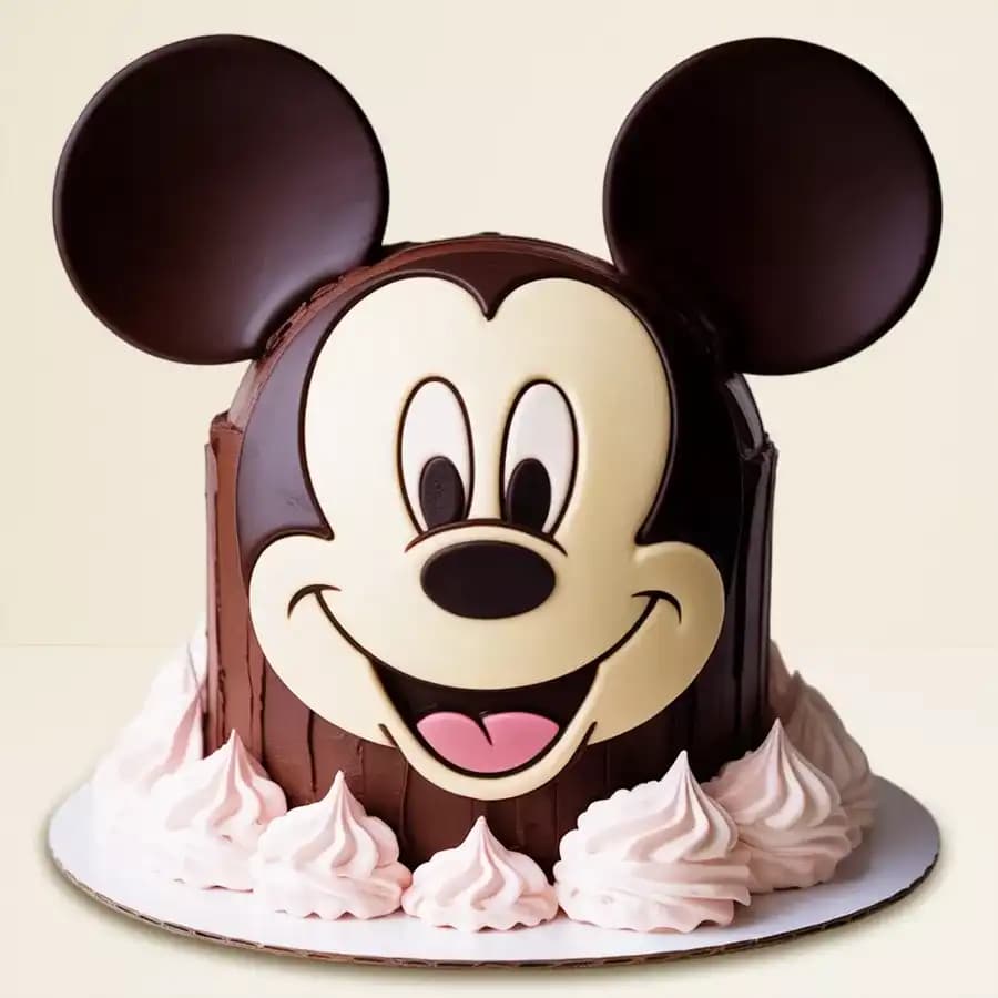 Mouthwatering Mickey Mouse Design Chocolate Cake