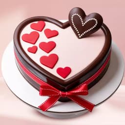 Delicious Fondant Heart Chocolate Delight Cake 1