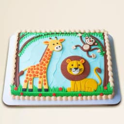 Irresistible Eggless Forest N Animal Theme Chocolate Cake 1