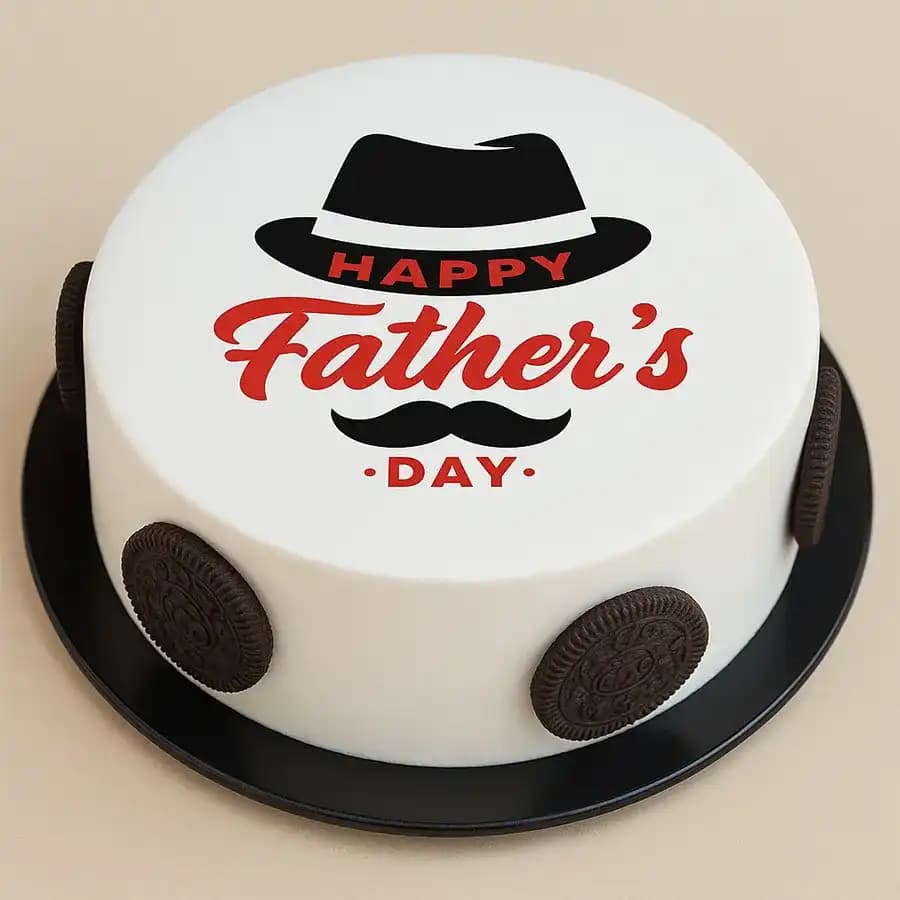 Classic Happy Fathers Day Poster Cake