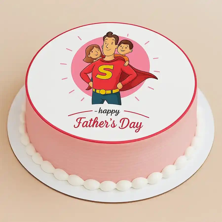 Superhero Dad Cake for Fathers Day