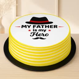 My Father My Hero Eggless Fathers Day Cake 1