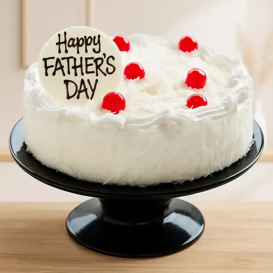 Creamy Eggless White Forest for Fathers Day