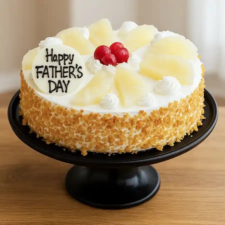 Delectable Butter Scotch N Pineapple Delight for Fathers Day