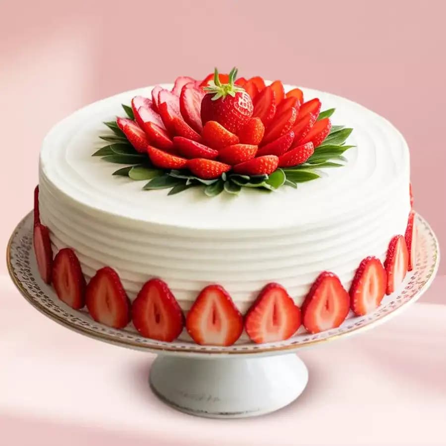 Finery of Fruits 2 Kg Strawberry Cake