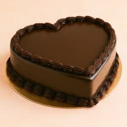 Delectable Heart Shaped Chocolate Truffle Cake 1
