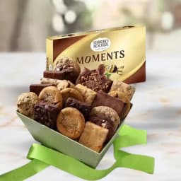 Delectable Brownies with Cookie Mans Assorted Cookies Gift Box 1