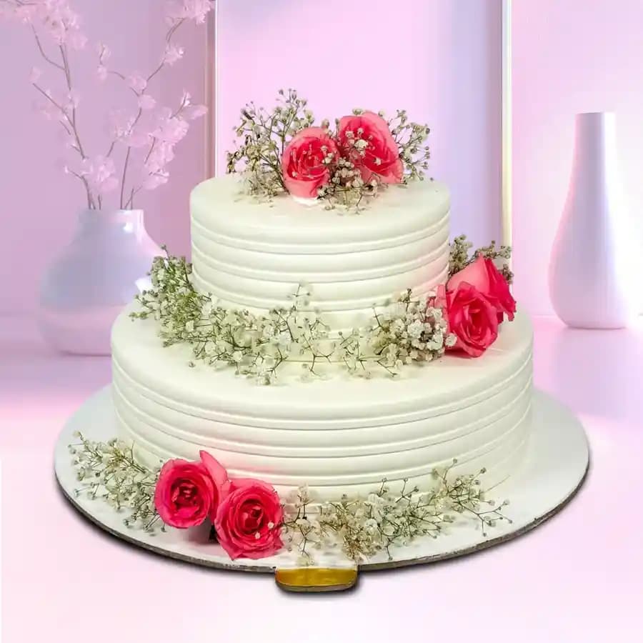 Classic 2 Tier Wedding Cake
