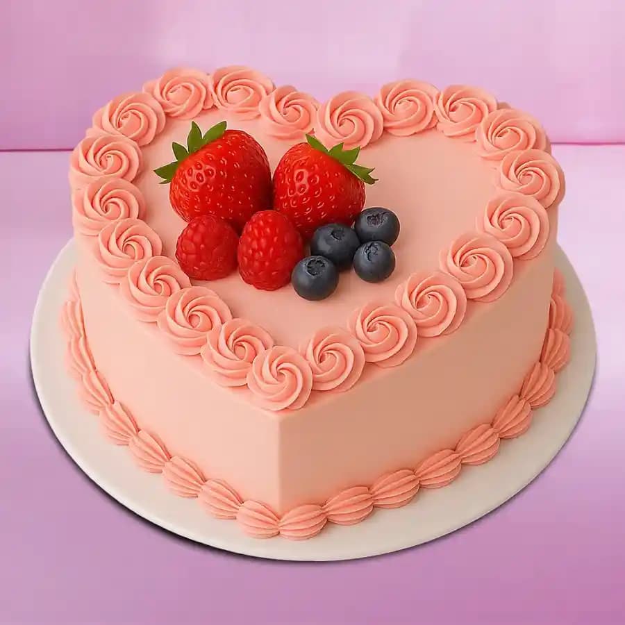 Romantic Strawberry Blossom Cake