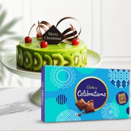 Tasty Kiwi Cake with Cadbury Celebrations Pack 1