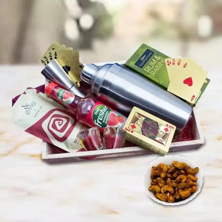 Stunning Evening Party Basket with Playing Cards