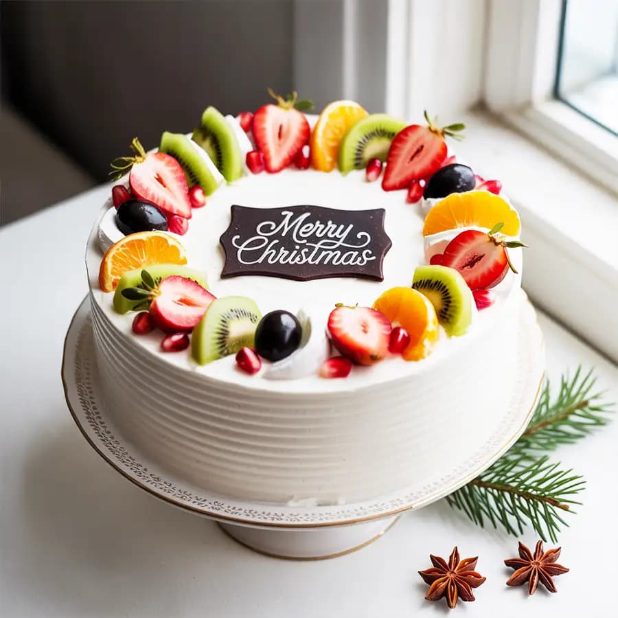 Yummy Fresh Fruits Cake