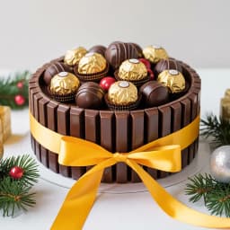 Chocolate Flavored KitKat Ferreo Rocher Cake 1