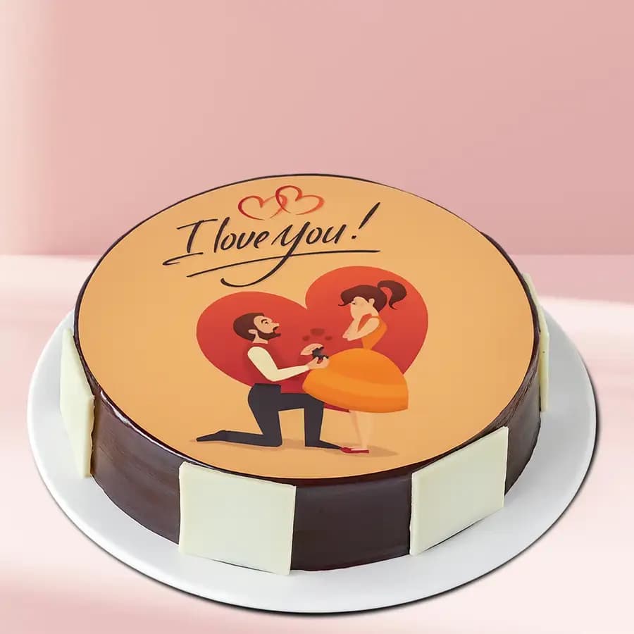 Surprising Gift of Personalized Chocolate Cake for Propose Day